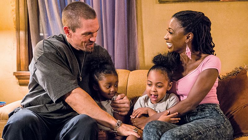 \u200bSteve Howey and co-star TV wife Shanola Hampton.