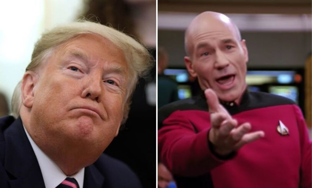 Trump Tweeted the New 'Space Force' Logo and People Can't Believe How Much It Looks Like 'Star Trek's' Starfleet Logo