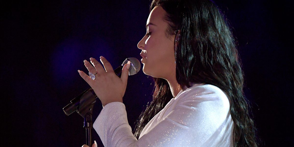 Demi Lovato Gets Emotional Debuting 'Anyone' at the Grammys