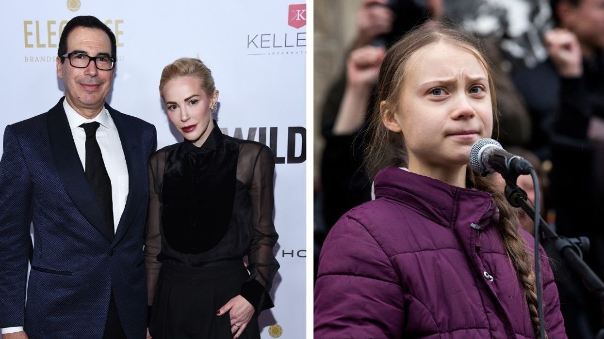 Steve Mnuchin's Own Wife Slammed Him With A Post In Support Of Greta Thunberg