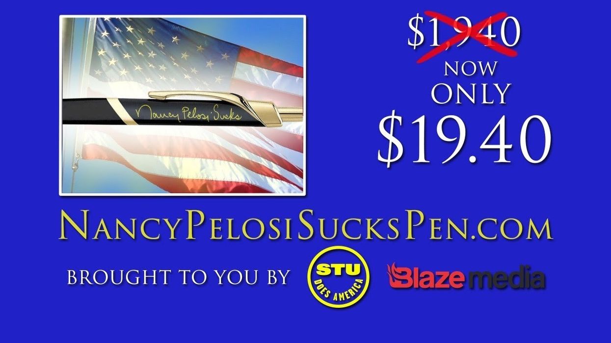 The many uses of the 'Nancy Pelosi Sucks' impeachment pen! Get yours before Trump trial ends!