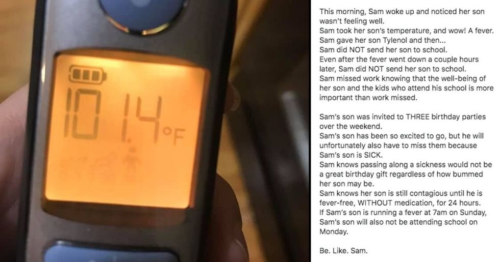 Mom's viral post about keeping sick kids home is one that all parents need to hear and heed