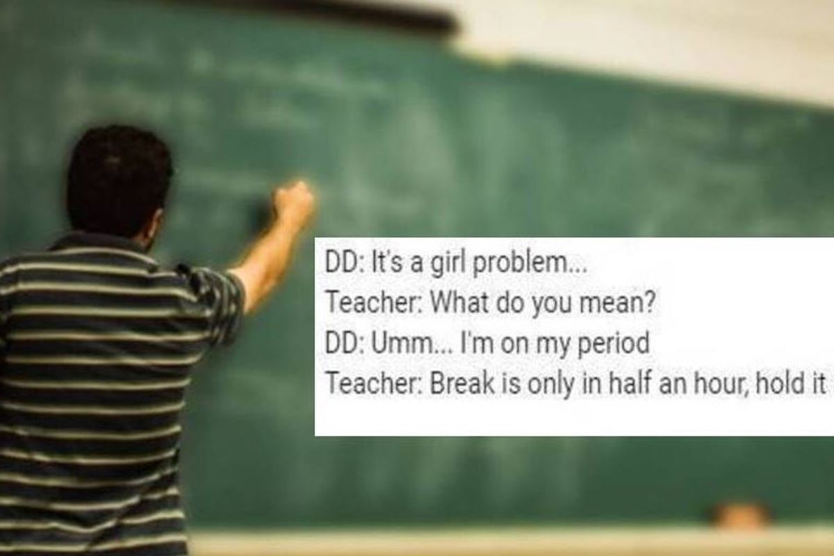 Mother is shocked her daughter's male teacher told her to 'hold in' her period
