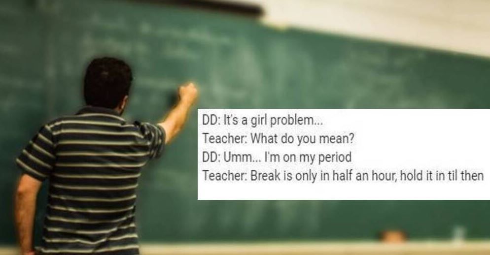 Mother is shocked her daughter's male teacher told her to 'hold in' her period