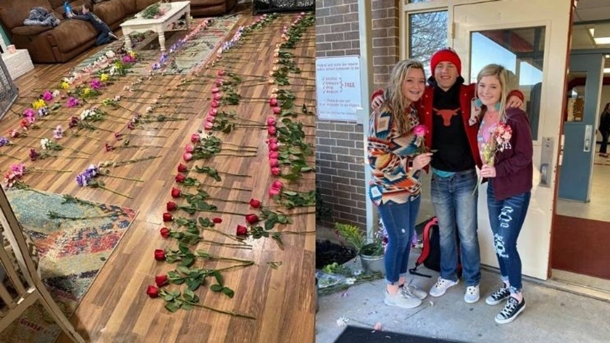 Texas teen gives every girl at his school a flower for Valentine's Day