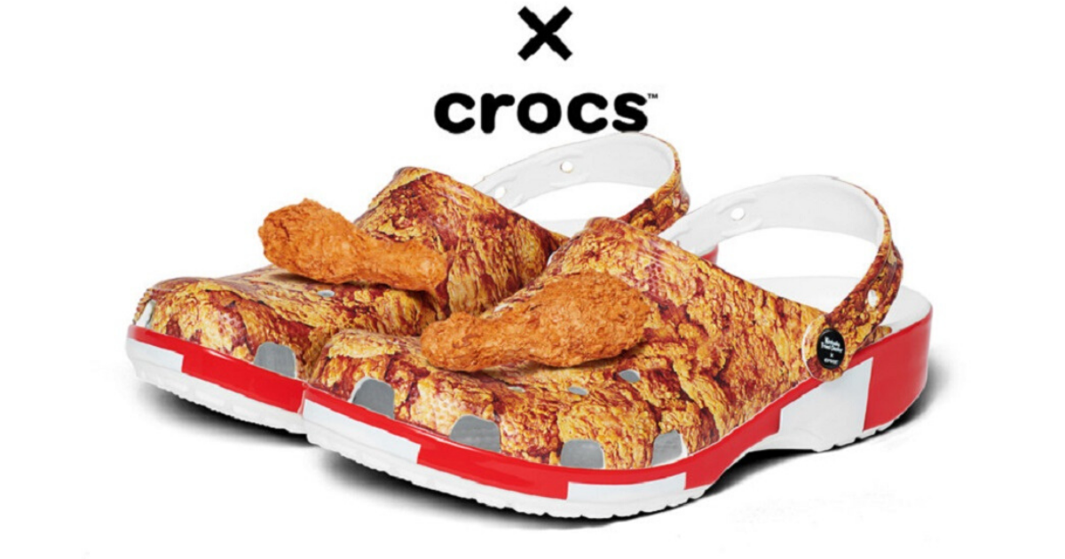 KFC Just Launched A Limited Edition Pair Of Crocs That Will Leave Your Feet Smelling Like Fried Chicken