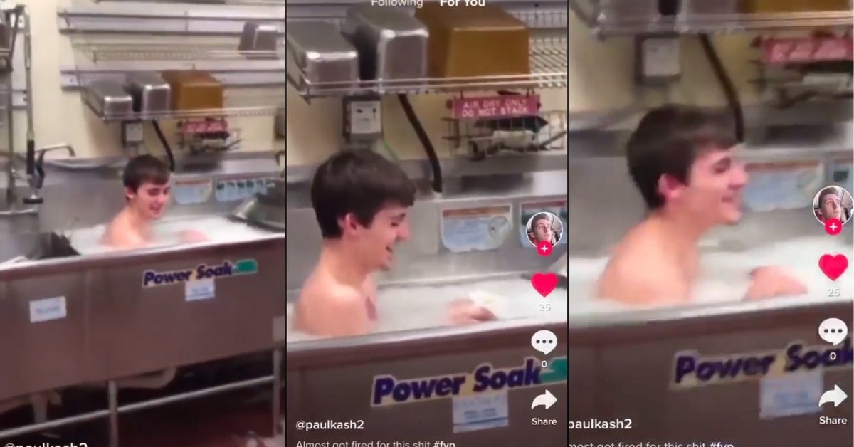 Michigan Wendy's Employee Fired After Being Filmed Taking A Bath In Restaurant's Industrial Sink