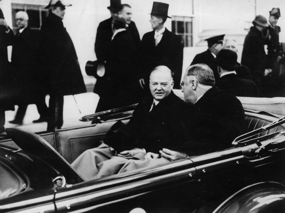 1932 FDR Hoover White House leaving
