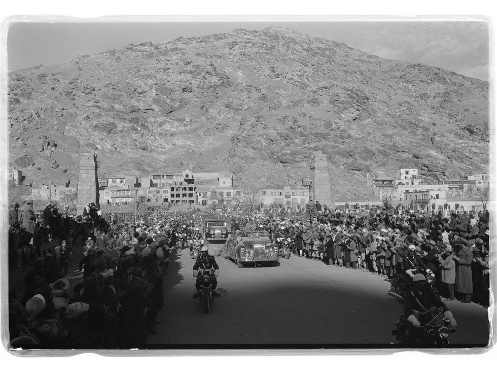 Motorcade for President Eisenhower's visit to Kabul, Afghanistan 1959
