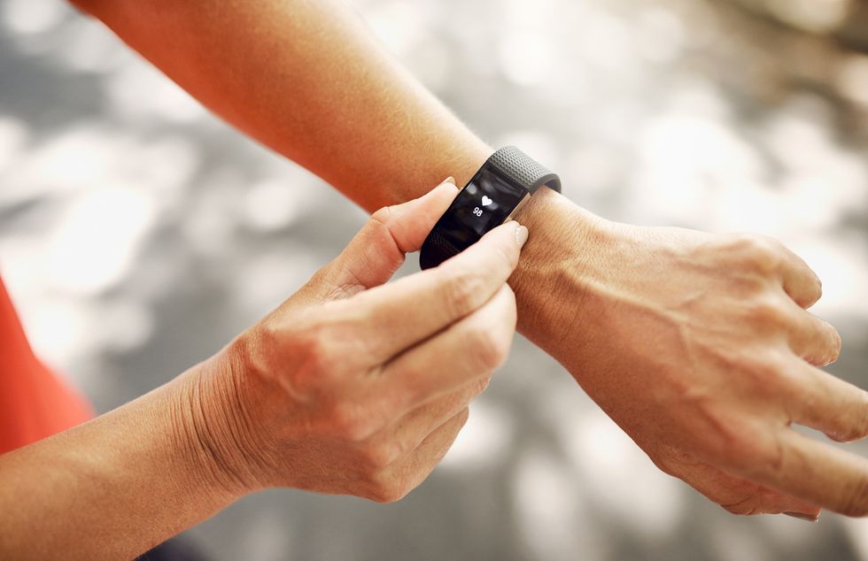 Fitness tracker stock image