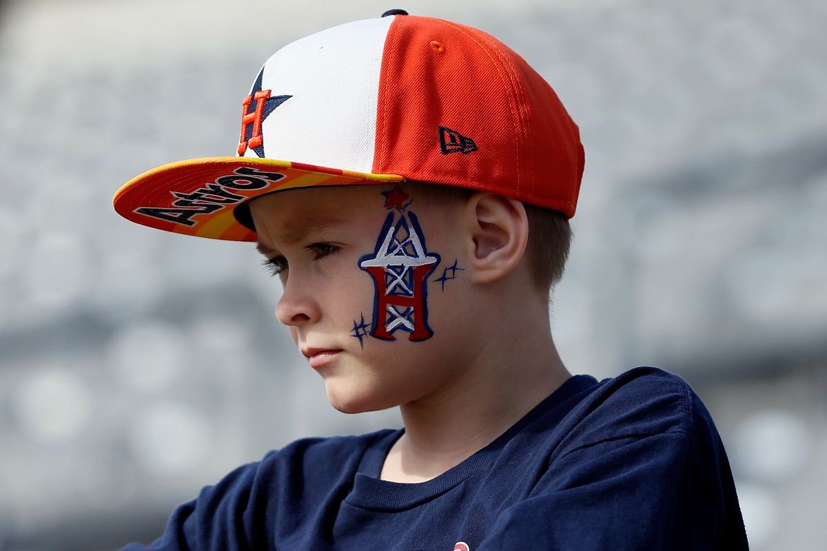 Astros fans at a playoff game