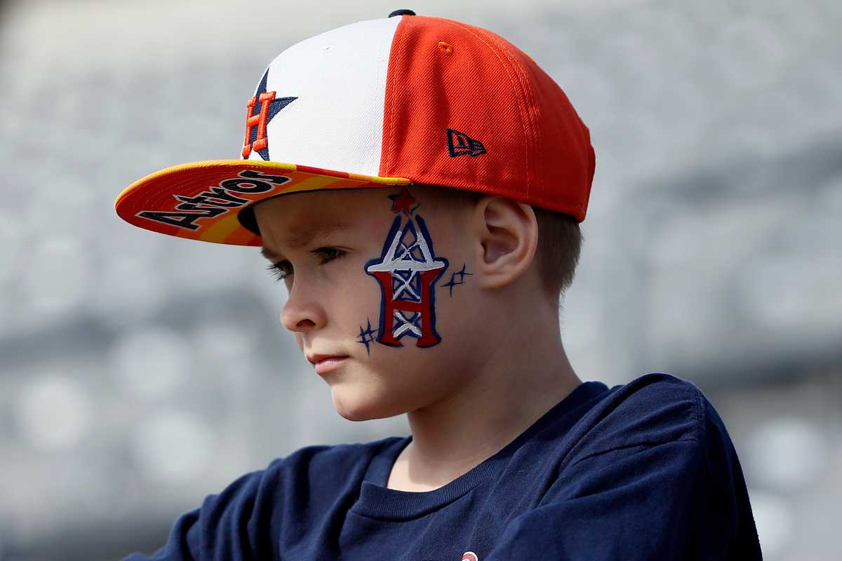 Astros fans at a playoff game