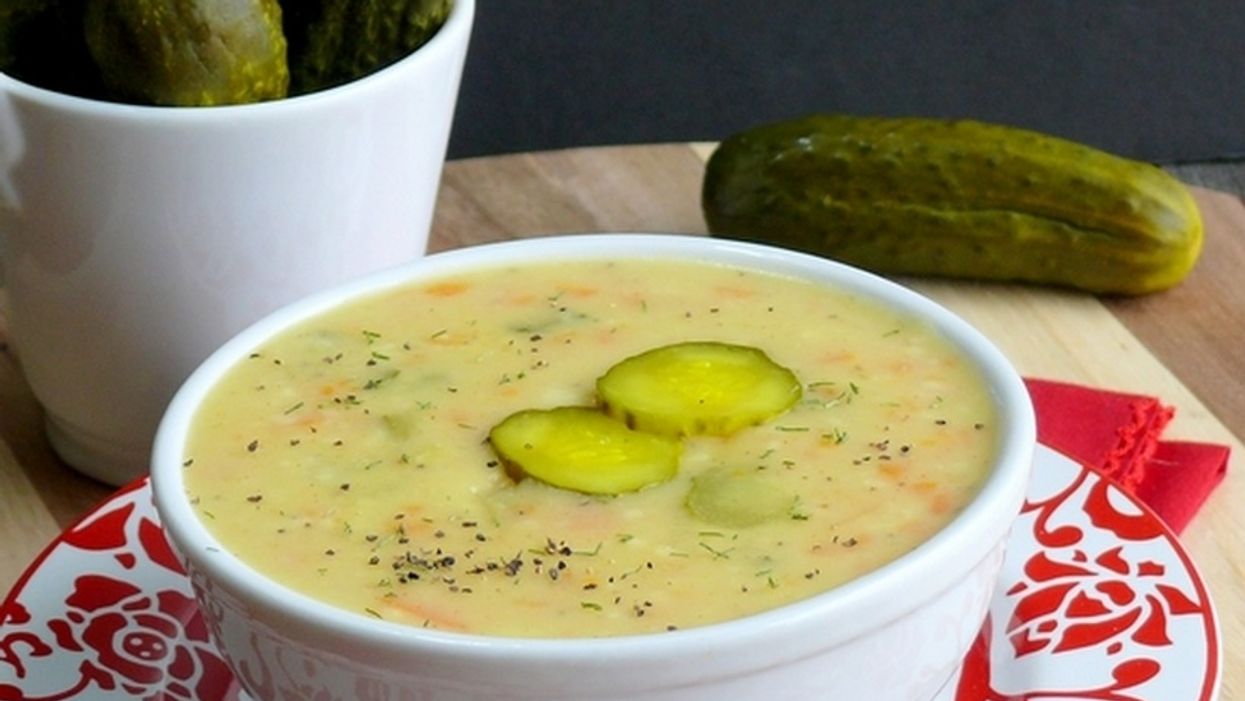 This dill pickle soup is the soup we didn't know we needed