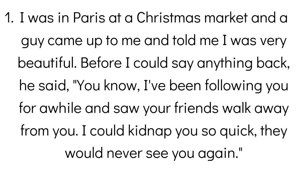 Women Divulge The Absolute Creepiest Thing A Guy Has Ever Said To Them In Public