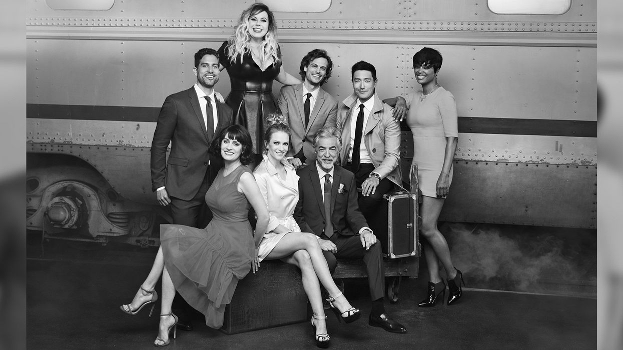 Black and white photo of the cast of Criminal Minds.