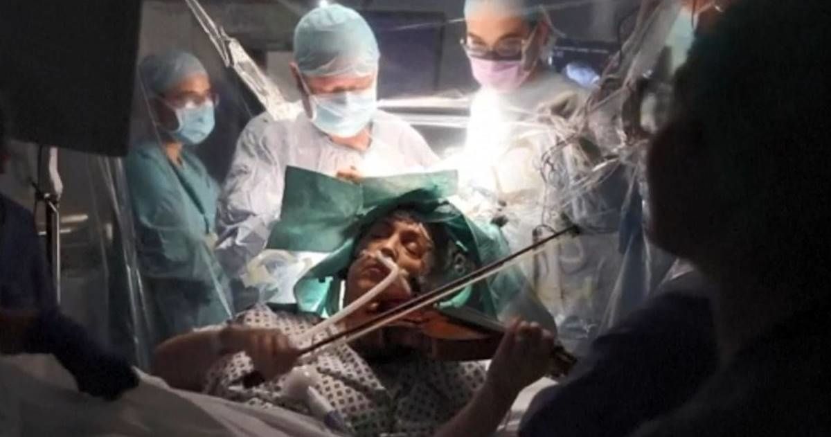 Surgeons had violinist play during her own brain surgery so they didn't affect her talents