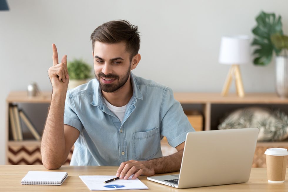 Man uses his creative imagination to achieve career success