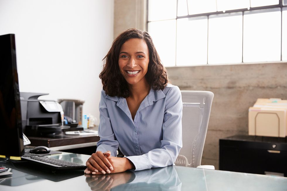 Professional woman achieves career success after being persistent