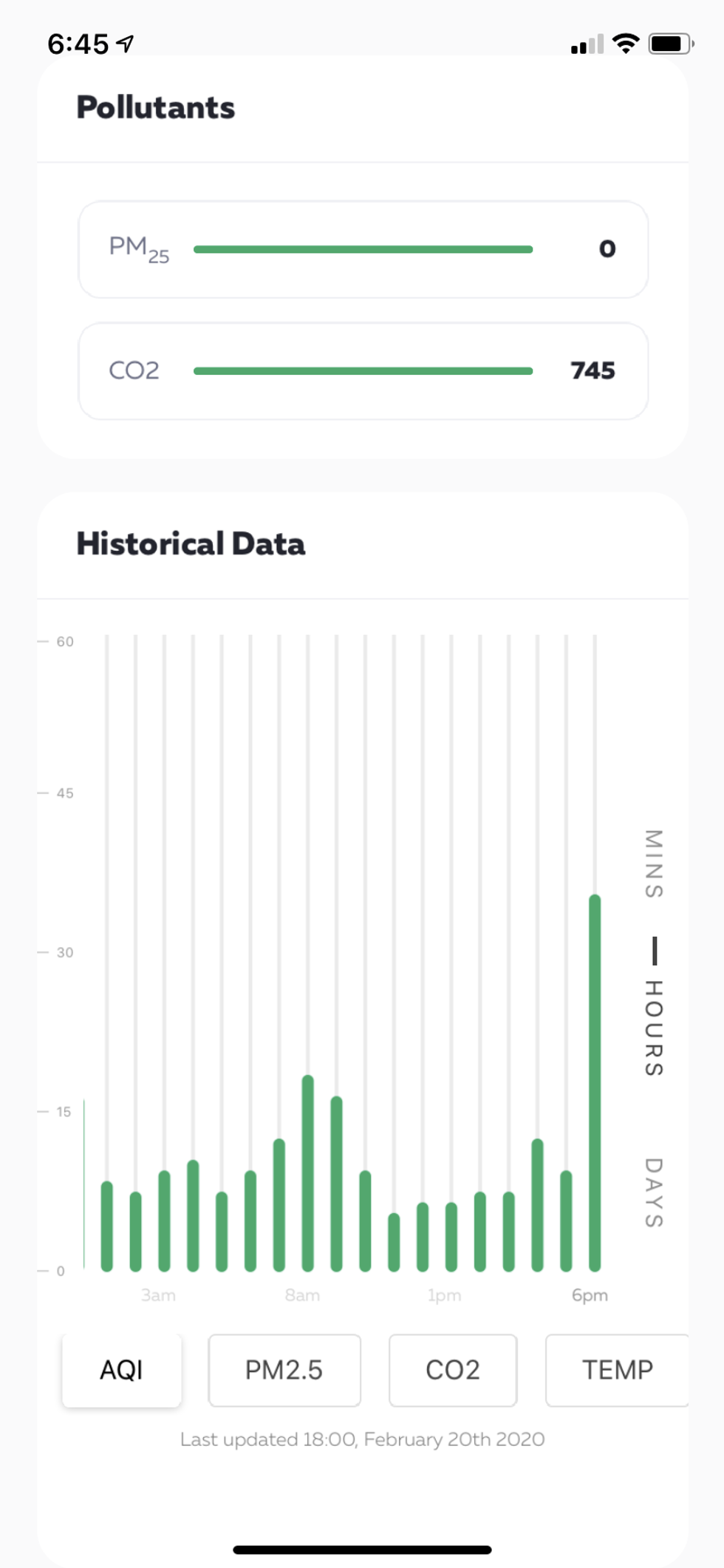 a screenshot of Laser Egg's mobile app dashboard