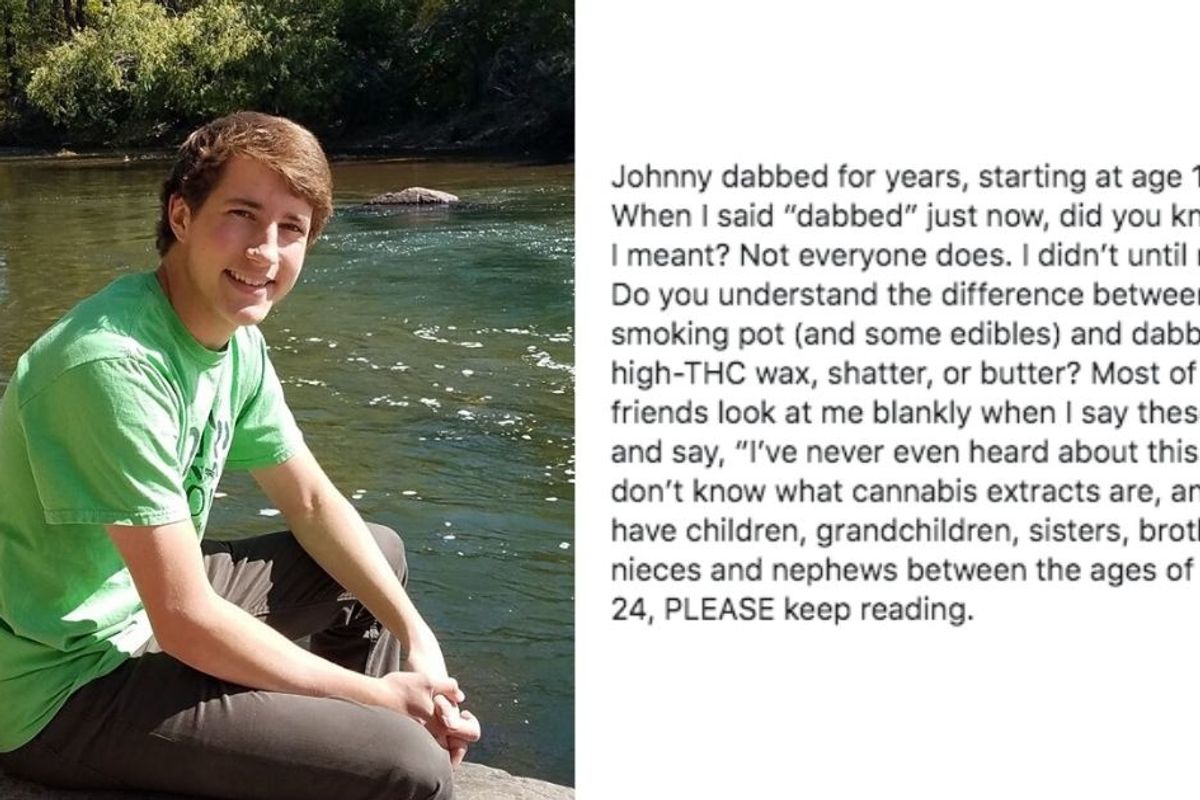 A mom whose 19-yr-old died by suicide has a vital message for parents about marijuana today