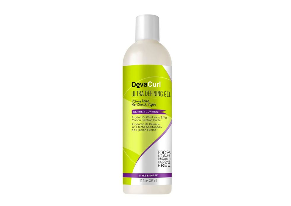 Bottle of DevaCul Ultra Defining Gel against a white background