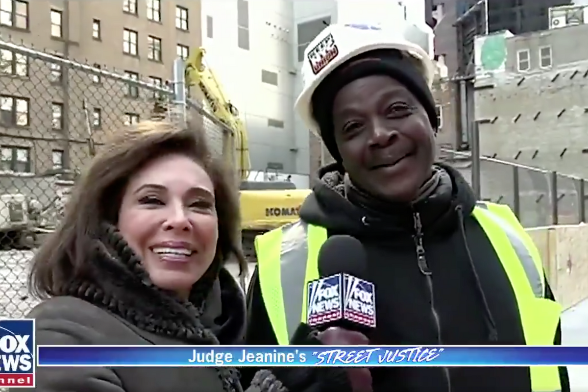 Judge Jeanine Harassing New Yorkers About Whether Trump Or Bloomberg Would #BeBest At 'Construction Worker'