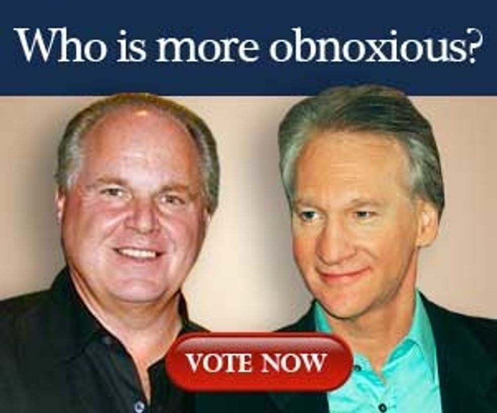 Who Is More Obnoxious? Right Wing Shock Jock Rush Limbaugh, Or Liberal Loudmouth Bill Maher?