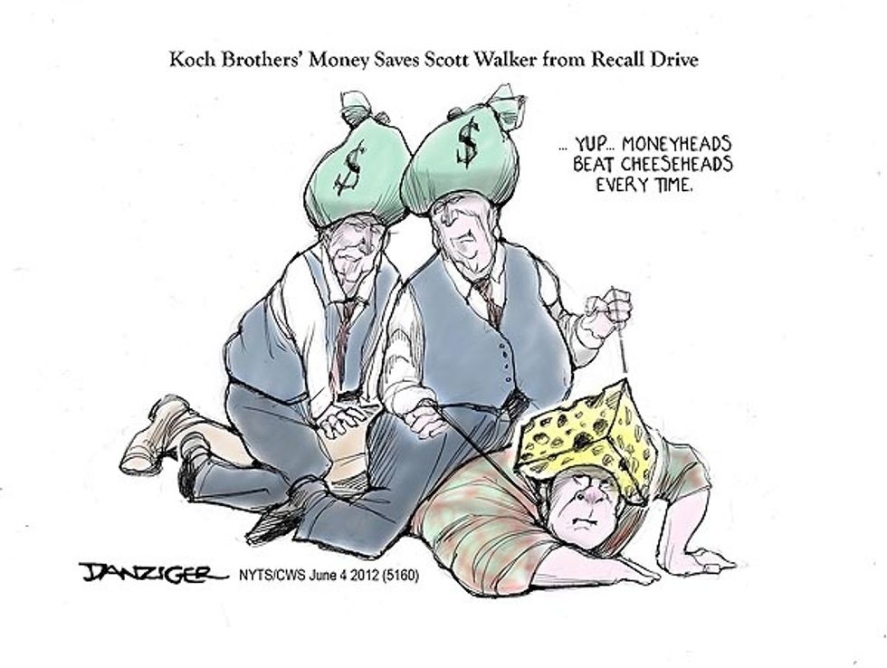 Koch Brothers’ Money Saves Scott Walker From Recall Drive