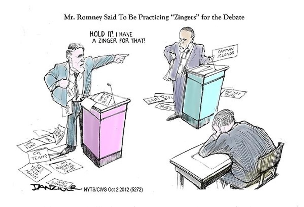 Mr. Romney Said To Be Practicing ‘Zingers’ For The Debate