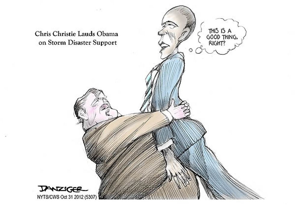 Chris Christie Lauds Obama On Storm Disaster Support