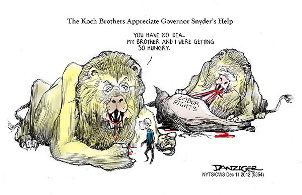 The Koch Brothers Appreciate Governor Snyder’s Help
