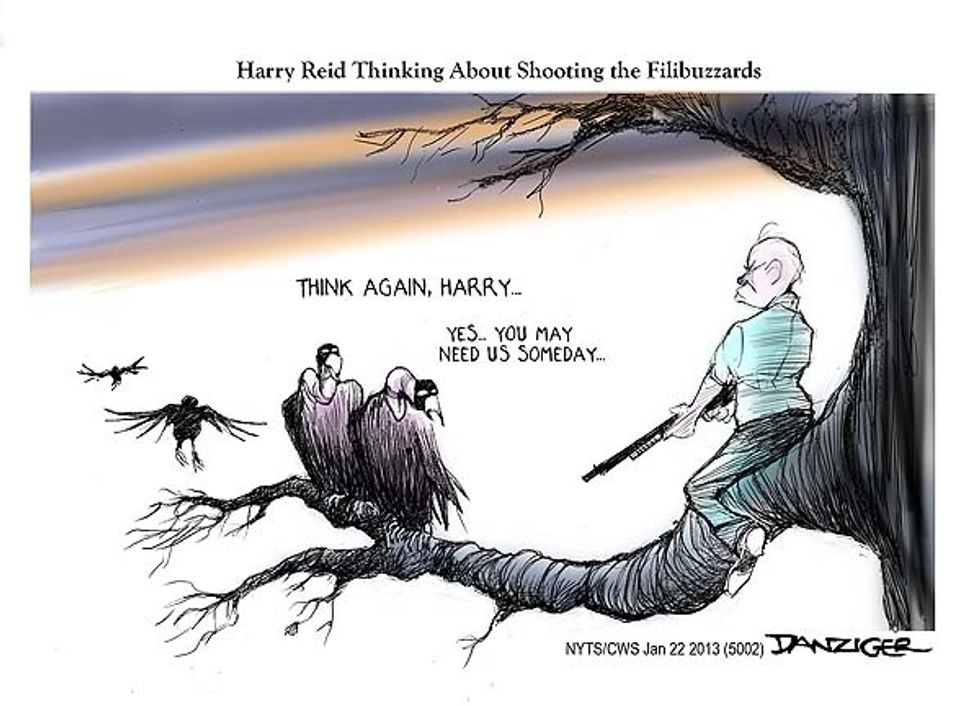 Harry Reid Thinking About Shooting The Filibuzzards