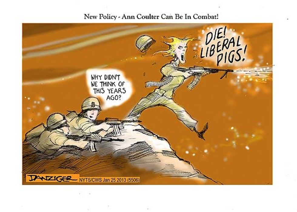 New Policy: Ann Coulter Can Be In Combat!