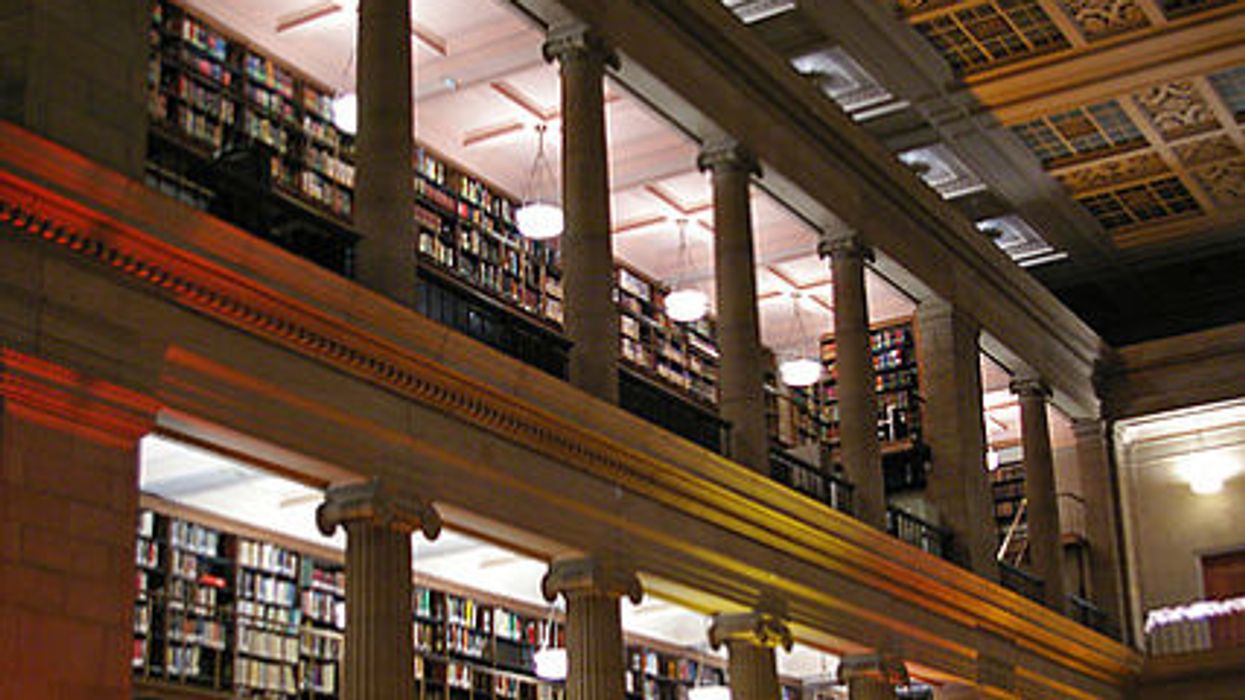 a library corner with a book