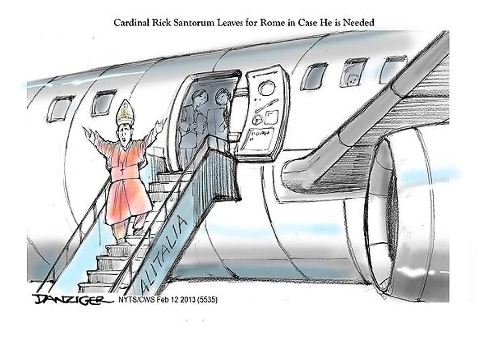 Cardinal Rick Santorum Leaves For Rome