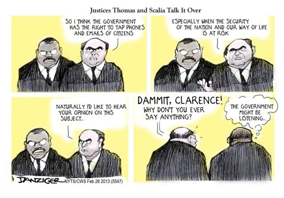 Justices Thomas And Scalia Talk It Over
