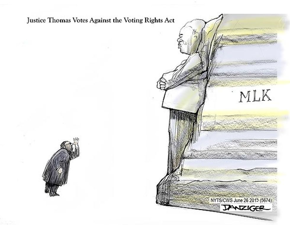 Justice Thomas Votes Against The Voting Rights Act