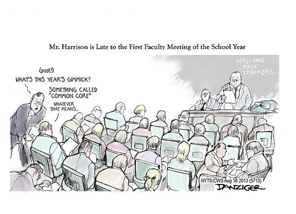 Mr. Harrison Is Late To The First Faculty Meeting Of The School Year