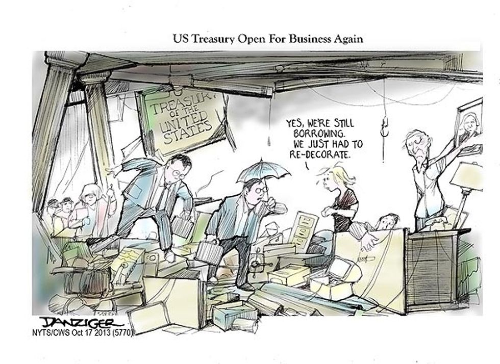 U.S. Treasury Open For Business Again