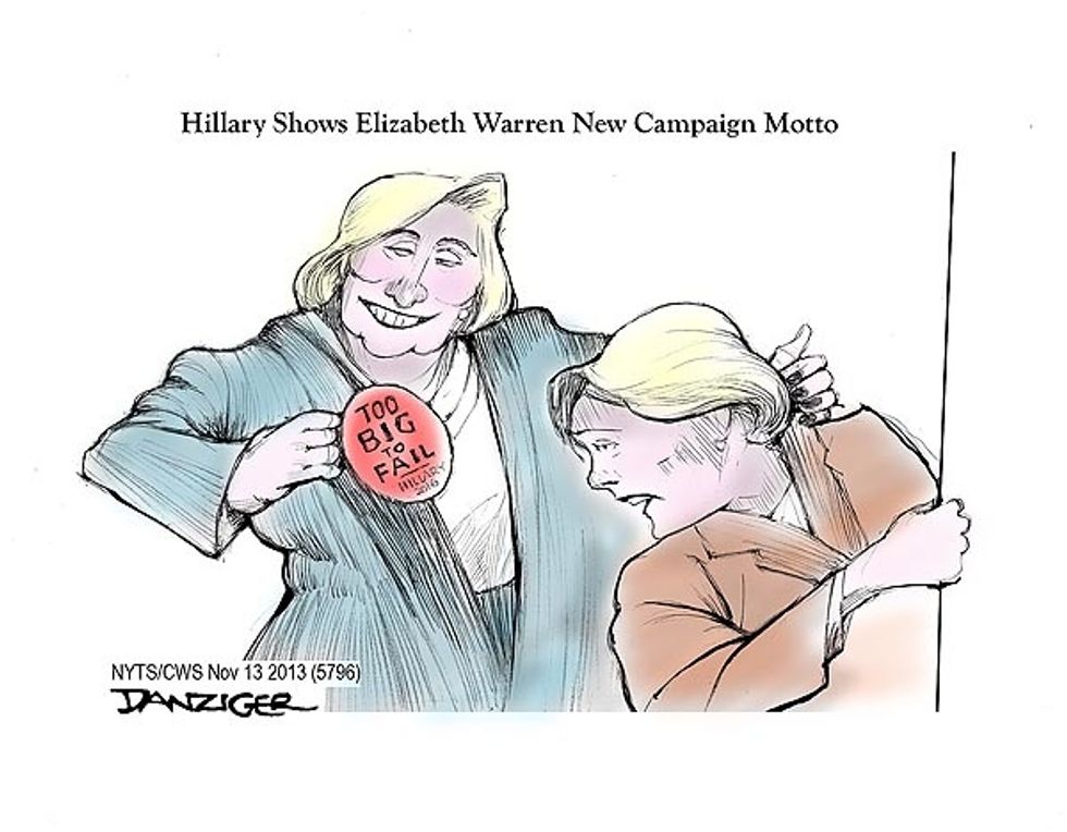 Hillary Clinton Shows Warren Her New Campaign Motto