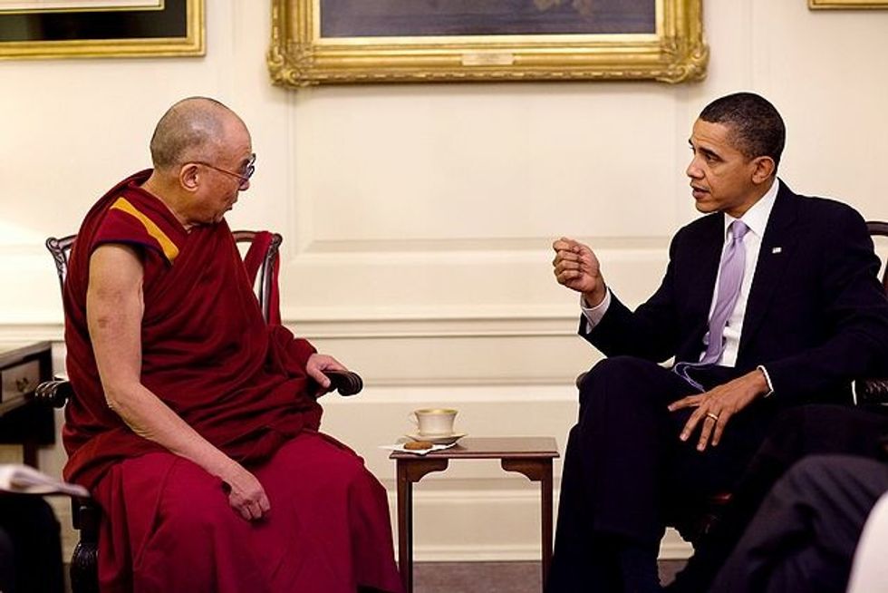 In A First For The Senate, The Dalai Lama Gives The Opening Prayer