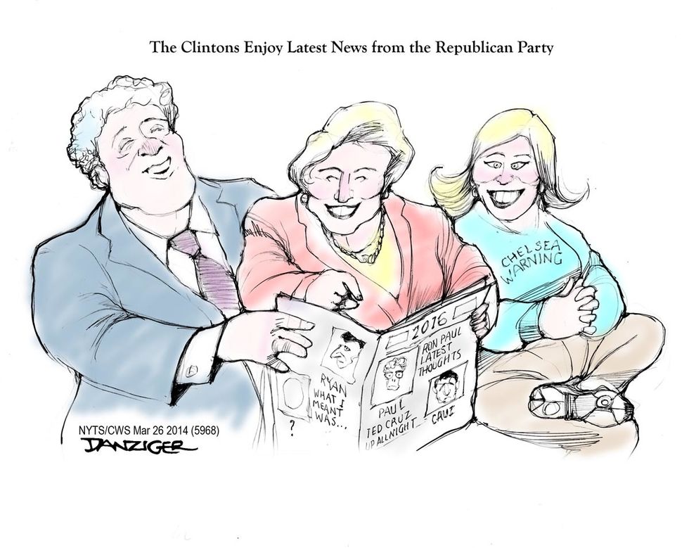 The Clintons Enjoy The Latest News From The GOP