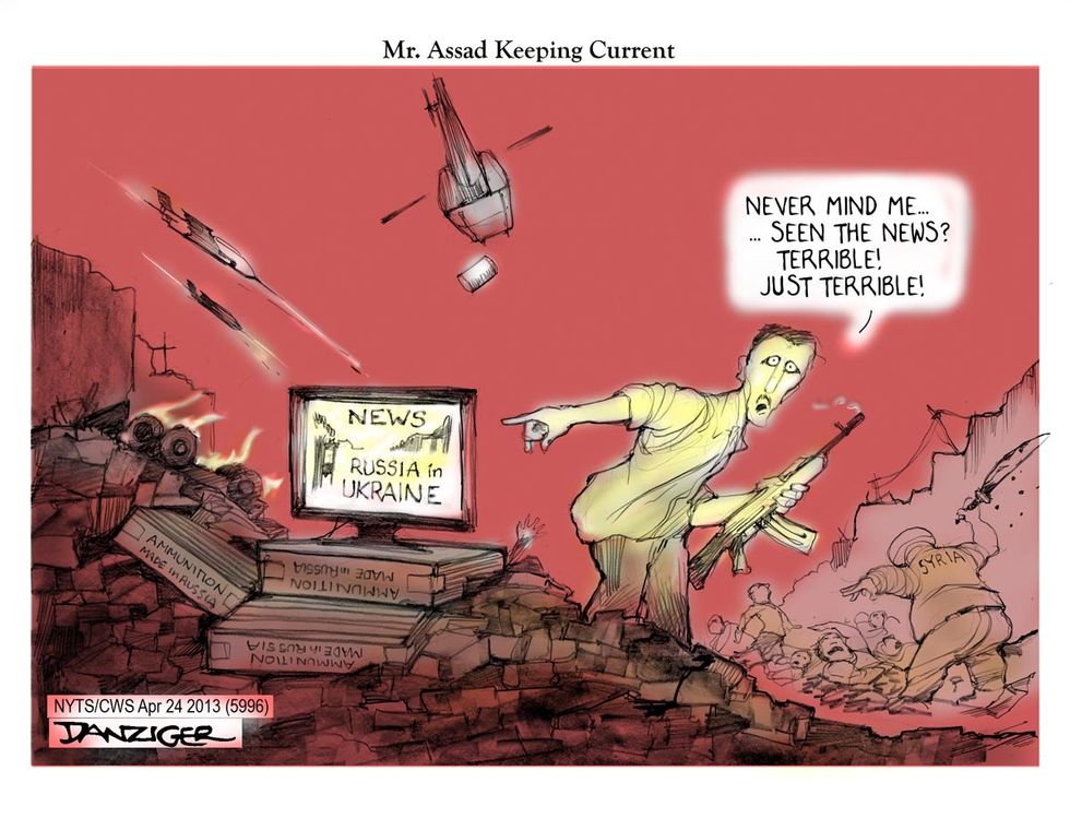 Assad Keeps Up With The News