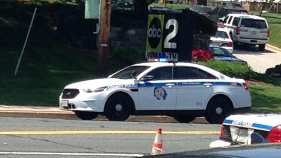 Man In Custody After Vehicle Crashes Into TV Station In Towson