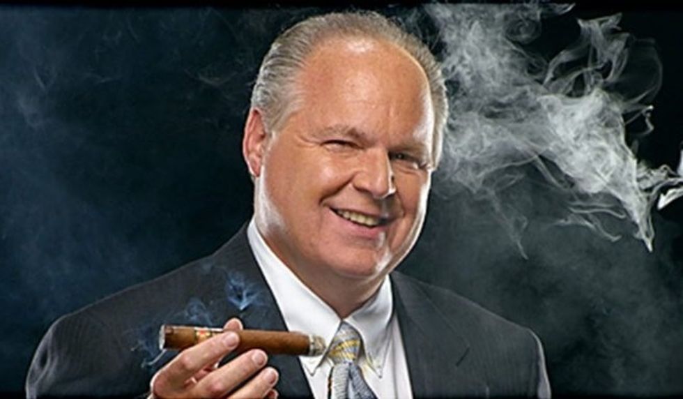 Rush Limbaugh with a cigar