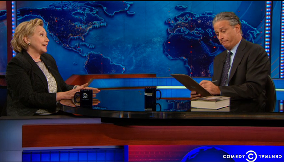 Jon Stewart To Hillary Clinton: ‘No One Cares’ About Your Book, What About 2016?