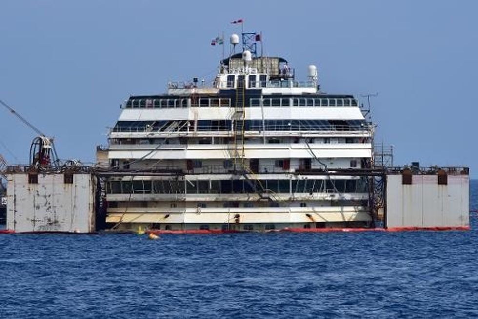 Costa Concordia Wreck Floats For First Time
