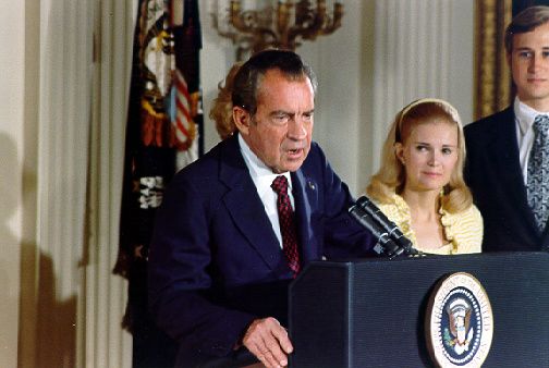 Richard Nixon resigns