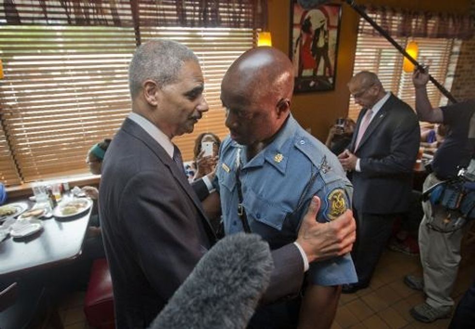 Holder Visits Ferguson, Mo., In Bid To Have ‘Calming Influence’