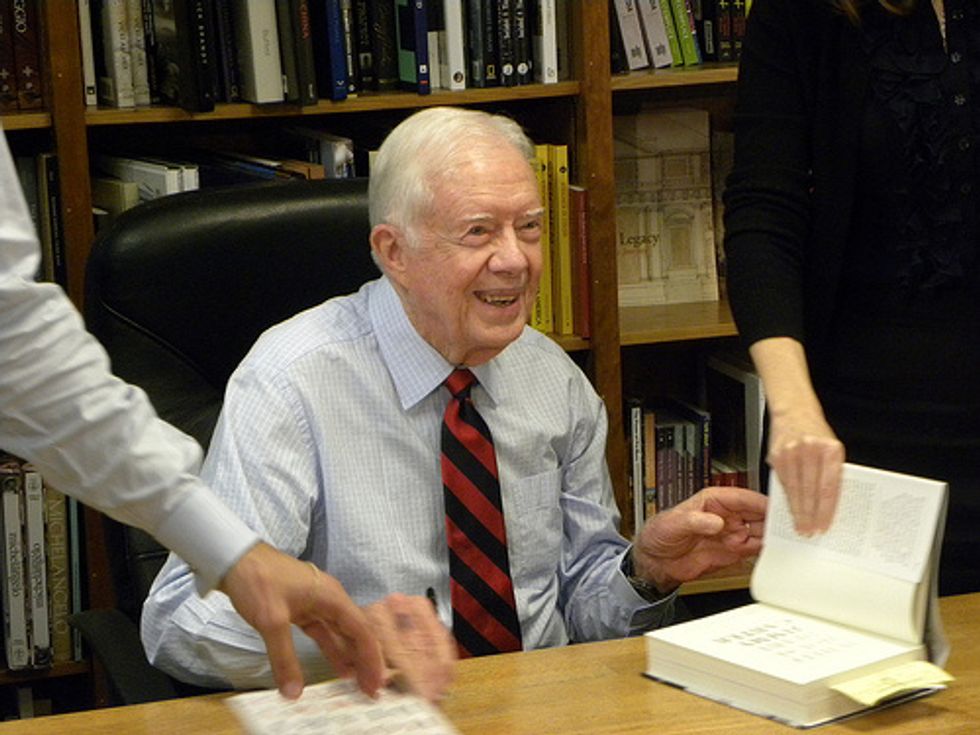 Jimmy Carter Campaigns For His Grandson